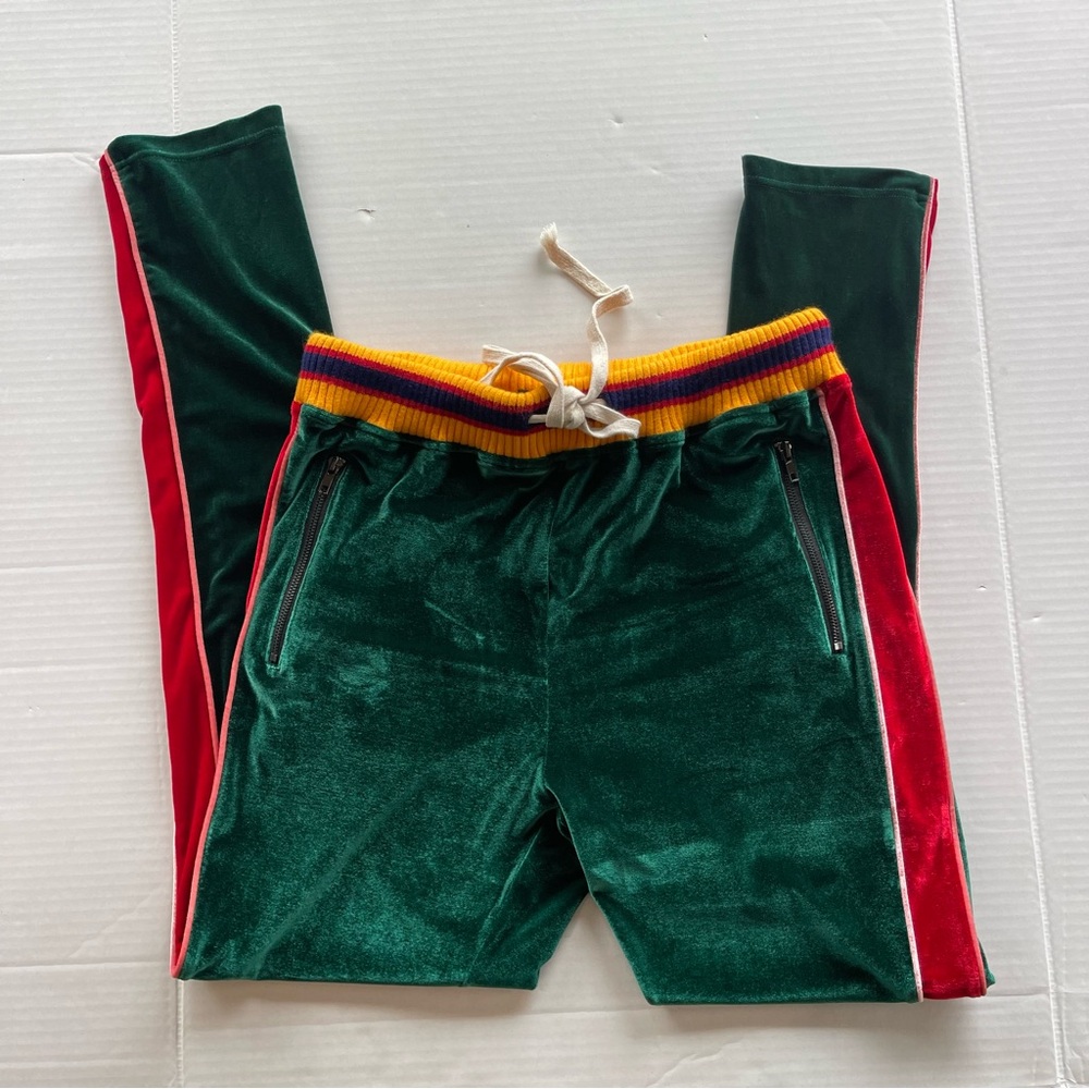Hudson Green Navy Red Velour Tracksuit Men’s Size XL - Picture 8 of 15